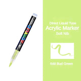 16 Colors Direct-liquid Acrylic Marker Pen Waterproof Pen Soft Brush Nib for Glass Stone Metal Glass Art Supplies Stationery