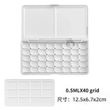 AOOKMIYA Empty Palette Watercolor Pigment Plastic Packaging Box 24/48 Grid Watercolor Storage Box Student Paint Pallet Art Supplies