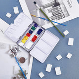AOOKMIYA Empty Watercolor Palette with Lid, 7+3 Pans Fold-Out Palette,  Metal Tin Box for Watercolor Acrylic Oil DIY Travel Art Supplies  AOOKMIYA.COM