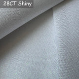 AOOKMIYA 100% Cotton Evenweave 32CT 28CT 25CT 22CT Cross Stitch Embroidery Canvas Fabric Cloth White Shiny Linen Flaxen Beige Brown Color