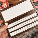 AOOKMIYA Empty Watercolor Palette Travel Portable 24/42 Grid Walnut Paint Box Watercolor Storage Artist Painting Art Supplies