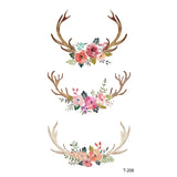 AOOKMIYA Small Waterproof Temporary Tattoo Sticker Colorful Leaf Flower Elephant Dolphin  Art Wrist Neck Women Kids Fake Mini Tatoo
