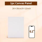 AOOKMIYA 1pc Marie's Canvas Board,Art Painting White Blank Canvas Panels,Oil,Acrylic,Gouache,Tempera Paint for Professionals & Beginners