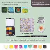 New Mini Travel Solid Watercolor Paint Packaging 9-color Small Metal Mini Watercolor Box Student Painting Supplies   Gouache