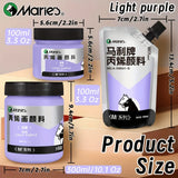 AOOKMIYA 1pc Marie's Acrylic Pigment,Light Pale Purple,100/300 ml 3.38 oz/10.1 oz,Perfect for Glass,DIY Painting,Rock for Adults,Artists