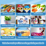 AOOKMIYA Acrylic Pigment Set 3ml 12 Color Watercolor Painting Pigment Set Art Stone Ceramic Painting Color Paint With Built-In Brush AOOKMIYA.COM
