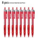 Deli 4/8pcs 0.5mm Black Red Blue Dark Blue Ink Gel Pen Office Supplies Signing Pen School Student Supplies Stationery Gift