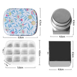 Empty Watercolor Palette Mini Travel Paint Box Metal Watercolor Paint Packing Box Going Out Sketching Painting Art Supplies
