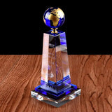 AOOKMIYA Custom Gold-Plated Dancing Metal Souvenir Trophy Cups Award Trophy Black Glass Crystal Base Manufacturer Metal Crafts Product