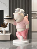 AOOKMIYA ART+ Creative Gifts Home Decor Bear Statue Tray Storage Rack Nordic Style Living Room Large Floor Art Ornaments Housewarming Gift Interior Figurines