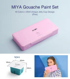 AOOKMIYA HIMI Gouache Paints Set 18/24colors 30ml Jelly Cup Non-Toxic Gouache Artist Watercolor Paint with Palette For Painting Art