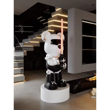 Large Luxury Doll, Home Decoration,Creative Lightsaber Bear Floor-standing Art Ornament, Large Piggy Bank, Bluetooth Speaker