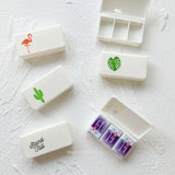 Empty Mini Palette Portable White Night Solid Watercolor Storage Box Ins Fresh Solid Paint Box Travel Painting Art Supplies