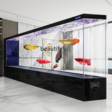 Super large floor-to-ceiling fish tank living room company hotel giant aquarium screen partition ultra-white glass53