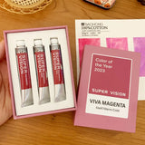 AOOKMIYA Super Vision 2024 Peach Pink Pearlescent Watercolor Paint Tube Set 8ML 3 Colors Professional Metallic for Painting Art Supplies