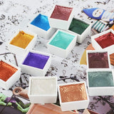 AOOKMIYA Portable 12 Colors Retro Solid Watercolor Set Basic Water Colour Pigment Pearl Sketch Paints for Artists Students Art Supplies AOOKMIYA.COM