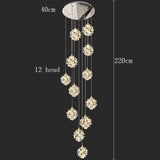 Modern home decoration crystal chandelier, stair Pendant lamp, living room Pendant lights, interior lighting