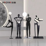 Hotel Lobby Large Figure Floor Ornaments Sales Office Model Room Window Abstract Art Soft Decoration Sculpture
