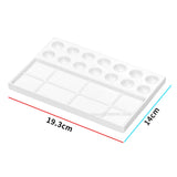 AOOKMIYA Ceramic Palette 22 Holes Rectangular Watercolor Paint Palette White Porcelain Easy To Clean Gouache Painting Art Supplies