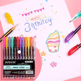 12-48 Colors Highlighter Set Fine Point Marker Pen Art Stationery Supplies for Doodling Scrapbooking Drawing Writing Sketching