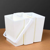 Square Pencil Wash Bucket Plastic Drawing Pencil Wash Bucket Desktop Stationery Organizer Portable Outdoor Sketch Pencil Washers