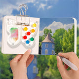 AOOKMIYA Butterfly Shape Acrylic Watercolor Palette Empty 8/10 Grid Mini Portable Watercolor Box Paint Tray Travel Painting Art Supplies