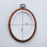 AOOKMIYA Imitated Wood Round,Oval Different Size Decorative Cross Stitch Hoop Ring Frame Embroidery Frame Circle Hanging Arts Ornament