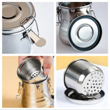 AOOKMIYA Stainless Steel Washing Brush Bucket Portable Sealed Container with Lid Air Drying Pen Holder Oil Painting Art Supplies