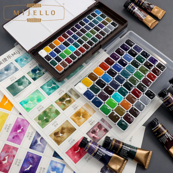 AOOKMIYA Korea MIJELLO Layered Color Watercolor 0.5/1ml Master Precipitated Watercolor Packaging Sketching Portable Painting Supplies AOOKMIYA.COM