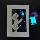 AOOKMIYA 18ml Non-Carbon Magic Invisible Ink For Fountain Glass Dip Pen Creative Fluorescent Ink UV Light Gift Stationery