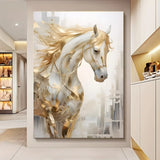 AOOKMIYA 1 piece 31.49*47.24 inches /80 cm *120 cm frameless modern retro Golden horse wall art painting