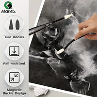 AOOKMIYA Marie's 23pcs Art Sketch Wipe Knife with Box,Rubbing Blending Brush,Smearing Tool for Sketching,Drawing,Mixing for Adults,Artist