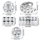 Metal Hand Drawn Watercolor Palette 6/10/12 Wells Circular/Rectangular Painting Color Palette Mixing Paint Tray Art Supplies