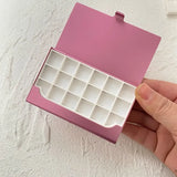 AOOKMIYA Portable Palette Ultra-thin Business Card Holder Watercolor Box 12/24/36 Grid Paint Tray Artist Travel Painting Supplies