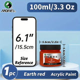 AOOKMIYA 1pc Marie's Earth Red Acrylic Paint,Vivid Colors 100/300 ml-3.38 oz/10.1 oz,Perfect for Canvas,Rock,Wall,Glass,Adults,Artists