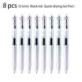 Deli 4/8pcs 0.5mm Black Ink Quick-drying Gel Pen Stationery School Student Supplies Office Supplies Signing Pen Gift Office Pen