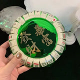 AOOKMIYA ART+ Creative Gifts DIY personalized customization Mahjong large size ashtray Drop glue finished product handmade fortune creative gift bedroom