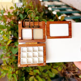 Pure Handmade Customized Wooden Pigment Box Exquisite and Compact Portable Color Box 12 Color Watercolor Travel Box