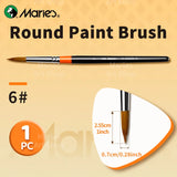AOOKMIYA Marie's Round Paintbrushes for Acrylic,12 Sizes with Nylon Hair Paint Brushes for Acrylic,Oil,Tempera,Canvas for Adults