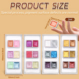 AOOKMIYA 6 Colors Metallic Watercolor Glitter Solid Pigment,Professional Flash Golden Slivery Starry Iridescent Paints for Adults,Artists