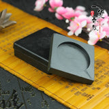 Natural Rough Stone Ribbed Inkstone for Beginners, Students, Grinding Ink Strips, Ink Cartridges, Calligraphy Supplies