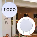 AOOKMIYA 50cm Waterproof LED Double Sided Round Advertising Lightbox 110V/220V Outdoor Advertising Neon Sign Light Box