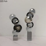 Stacked Sphericity Crystal Geometry Creative Ornaments Desk Decoration Modern Crafts Sculpture Artwork Room Aesthetic Decor