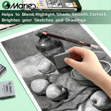 AOOKMIYA Marie's 2/4/6pcs Grey Plasticity Erasers Kneaded Rubber for Blend, Highlight, Shade, Smooth, Sketching, Drawing for Adults