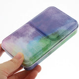 1 set Watercolor Pigment Box Empty Metal Tinplate Palette Jar Paint Mixing Tray Art Painting DIY Oil Colors Household Storage