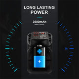 7000W Portable 15” Bluetooth Speaker Subwoofer Heavy Bass Sound System Party Mic AUX Led Light Loud Speaker