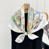 Luxury 100% Silk Scarf Shawl 18mm Double Sided Womens Fashion Head Scarves Hijab for Hair Wrapping 35"x35"