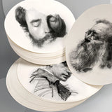 AOOKMIYA 20 Sheets of Round Sketch Paper 25cm160g Thick Drawing Paper Practice Drawing Special Art Supplies for Adult Sketching