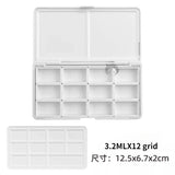 AOOKMIYA Empty Palette Watercolor Pigment Plastic Packaging Box 24/48 Grid Watercolor Storage Box Student Paint Pallet Art Supplies