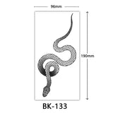 AOOKMIYA Waterproof Flower Temporary Tattoos for Women Black Floral Tattoo Stickers for Hand Arm Body Disposable Fake Tattoo Body Art